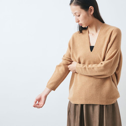【送料無料】enrica cashmere knit / camel 3枚目の画像