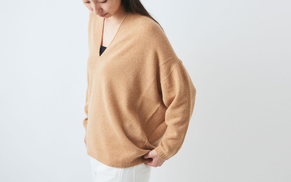 【送料無料】enrica cashmere knit / camel 4枚目の画像