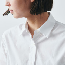 【SALE】HANDROOM WOMEN's スーピマコットンシャツ（ホワイト）XSサイズ 5枚目の画像