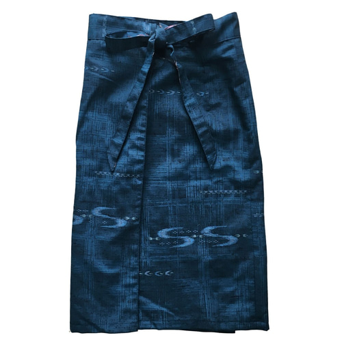 renacnatta リバーシブル巻きスカート|ショート|Blue Flower renacnatta リバーシブル巻きスカート|ショート|Blue Flower