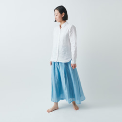 [SALE] enrica cottonsilk skirt TURQUOISE /植物染料 第2張的照片