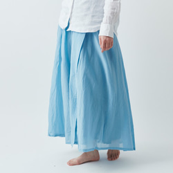 [SALE] enrica cottonsilk skirt TURQUOISE /植物染料 第3張的照片