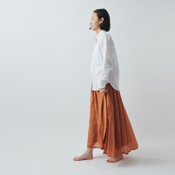 【SALE】enrica cottonsilk skirt TERACOTTA / botanical dye 3枚目の画像