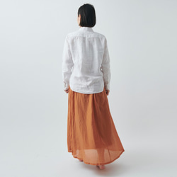 【SALE】enrica cottonsilk skirt TERACOTTA / botanical dye 4枚目の画像