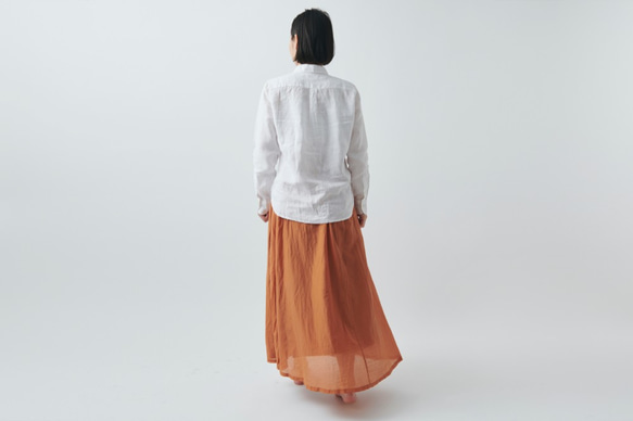 【SALE】enrica cottonsilk skirt TERACOTTA / botanical dye 4枚目の画像