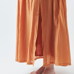 【SALE】enrica cottonsilk skirt TERACOTTA / botanical dye 6枚目の画像