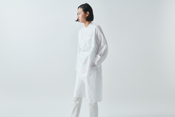 [限量庫存] HANDROOM WOMEN&#39;S Kurta 襯衫（白色） 第1張的照片