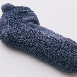 亞麻踝襪（藍色）女式 第3張的照片