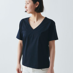 【SALE】HANDROOM WOMEN'S Vネックカットソー カーキ ［ladies S/M］ 7枚目の画像