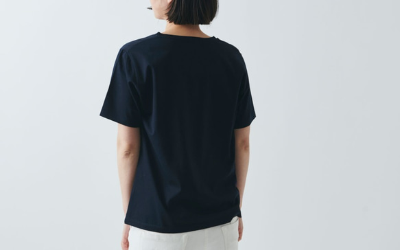 【SALE】HANDROOM WOMEN'S Vネックカットソー カーキ ［ladies S/M］ 9枚目の画像