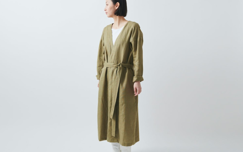 【再入荷】きるもの｜四 JKT｜リネン カーキ ［unisex freesize］