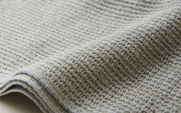 亞麻針織網眼毛巾 | 棕色 第5張的照片