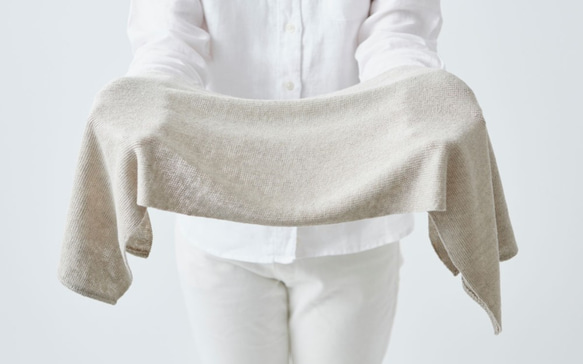 亞麻針織Ciel毛巾|綠色 第3張的照片