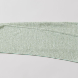 亞麻針織條紋毛巾綠色 x 白色 第1張的照片
