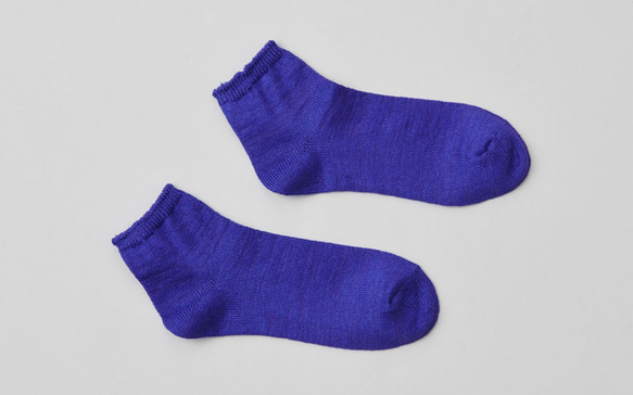 亞麻踝襪（寶藍色）女士 第1張的照片