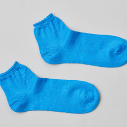 亞麻踝襪（天藍色）男士 第1張的照片
