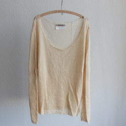 enrica mohair&silk knit / beige (botanical dye) 1枚目の画像