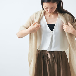 enrica mohair&silk knit / beige (botanical dye) 3枚目の画像