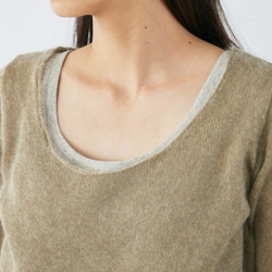 enrica mohair&silk knit / beige (botanical dye) 6枚目の画像