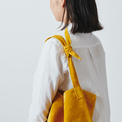 【在庫限りSALE】レザータイショルダーバッグ washable tie shoulder bag | mastard 4枚目の画像