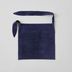 レザータイショルダーバッグ washable tie shoulder bag | navy 1枚目の画像