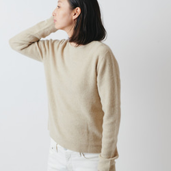 【sale】enrica cashmere&wool knit / beige 1枚目の画像