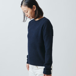 【sale】enrica cashmere&wool knit / navy 1枚目の画像