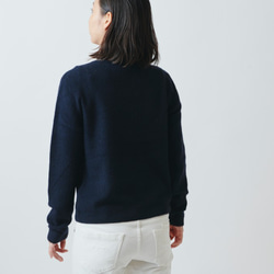 【sale】enrica cashmere&wool knit / navy 4枚目の画像