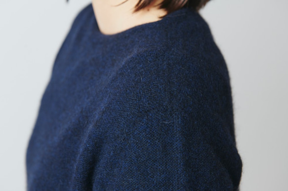 【sale】enrica cashmere&wool knit / navy 6枚目の画像
