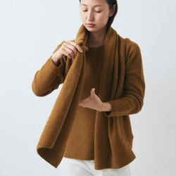 【送料無料】enrica cashmere&wool muffler / navy 3枚目の画像