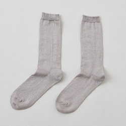 亞麻針織襪（灰灰色）男士 第1張的照片
