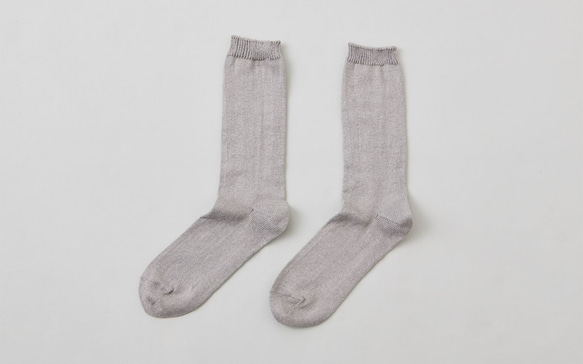 亞麻針織襪（灰灰色）男士 第1張的照片