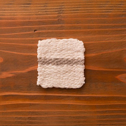 【在庫限りSALE】裂き織りコースター（オフホワイト×生成り） 2枚目の画像