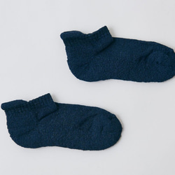 亞麻絨及踝襪（深藏青色）男款25-27cm 第1張的照片