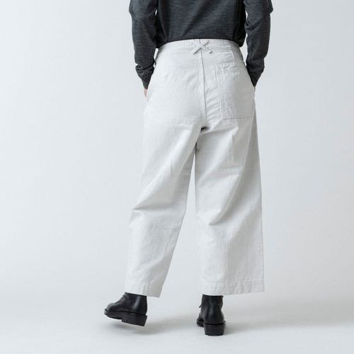 【専用です】HAND ROOM コットンリネンヘリンボーン ワイドパンツ 在庫限り】コットンリネンヘリンボーン ワイドパンツ ブラック