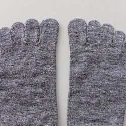 Linen Cupra Toe Socks｜深灰色｜女士 第2張的照片