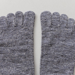 Linen Cupra Toe Socks｜深灰色｜男士 第2張的照片
