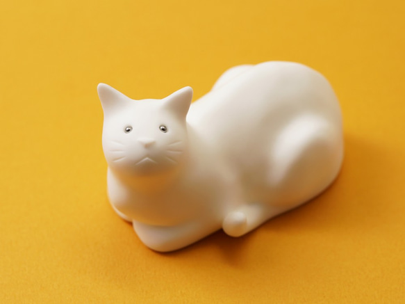 貓雕像：“你今天在做什麼？”一個可愛的桌面樹脂雕像。 第6張的照片