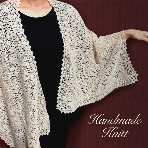 シェットランドレースのショール ストール knittybitty 通販