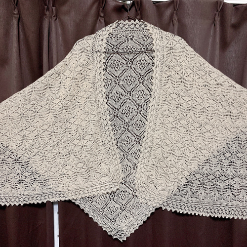 シェットランドレースのショール ストール knittybitty 通販