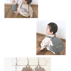 Baby Rucksack “ｔｉｎｙ” 名入れOK ベビーリュック キッズリュック 子供服 一歳 出産祝い　受注制作 2枚目の画像