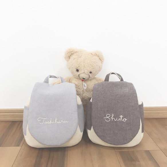 Baby Rucksack “ｔｉｎｙ” 名入れOK ベビーリュック キッズリュック 子供服 一歳 出産祝い　受注制作 3枚目の画像