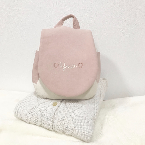 Baby Rucksack “ｔｉｎｙ” 名入れOK ベビーリュック キッズリュック 子供服 一歳 出産祝い　受注制作 4枚目の画像