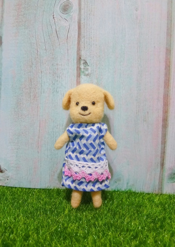 犬の羊毛フェルト人形/ピン/ブローチ/吊り下げ/装飾/人形/人形 2枚目の画像