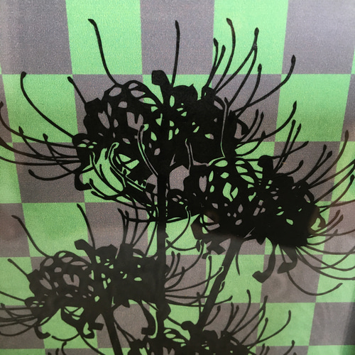 大人気！】市松模様でアレンジ☆彼岸花 (曼珠沙華)☆ 切り絵 切り絵 章