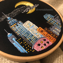 刺繡作品 Nr. 28 Goodnight World 第4張的照片