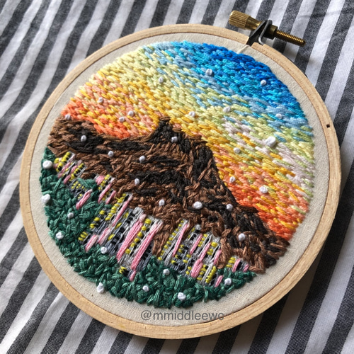 刺繍作品Nr。10 Aランダムイブニング その他アート mmiddleewc