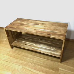 ローテーブル ローデスク アカシア材 シンプル オイルフィニッシュ 2枚目の画像