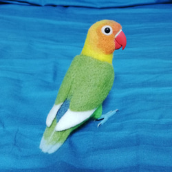 専用ページ　夏　羊毛フェルト　ボタンインコキーホルダー　オーダー品　鳥 専用ページ 夏 羊毛フェルト ボタンインコキーホルダー オーダー
