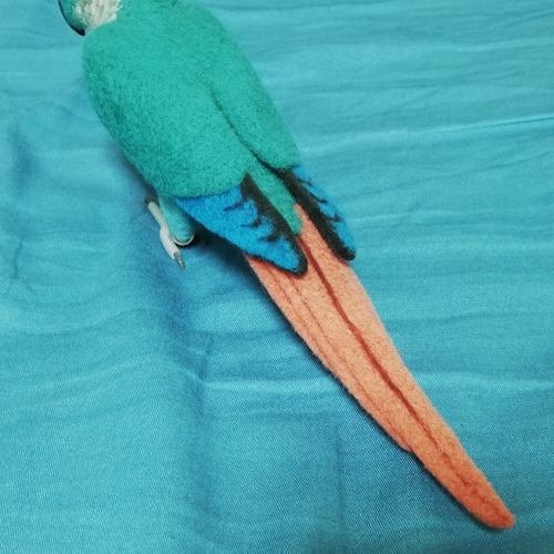 即決・ボタンインコ（ブルー）【#羊毛フェルト #インコ